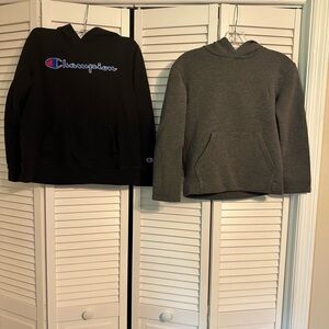 Lot of two boys hoodies, one champion one H&M size 8/10